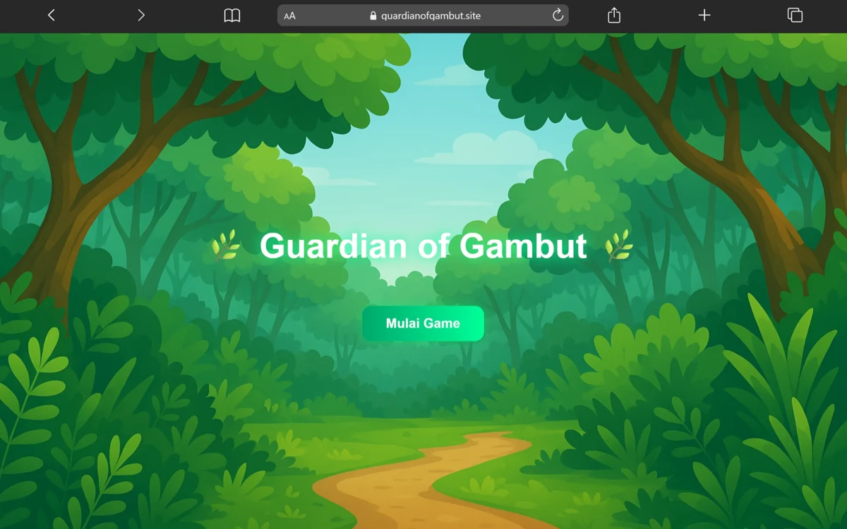 Original website screenshot of Guardian of Gambut